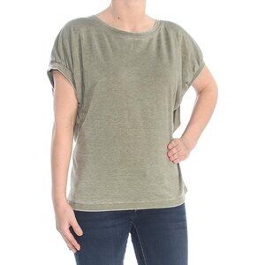 Sanctuary Clothing Women's Damen Sundance Basic T Shirt Top Back Hole Green SZ L